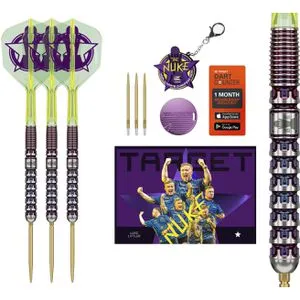 TARGET DARTS Dartpfeil Luke Littler World Champion 2025 Edition - 23g - Dartpfeile aus hochwertigem Tungsten, ideal für ambitionierte Spieler. Perfekt ausbalanciert für maximale Präzision und Kontrolle.