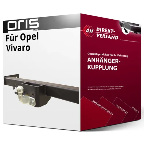 Oris Starre Anhängerkupplung für Renault Trafic (2006-2014) - Hochwertige starre Anhängerkupplung von Oris, ideal für Renault Trafic, mit einer Anhängelast von 2527 kg und ohne Eintragung in Fahrzeugpapiere notwendig.
