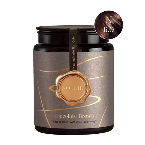 Noelie Chocolate Brown N 6.0 - Haarfärbemittel für intensives Braun - Erleben Sie mit Noelie Chocolate Brown ein facettenreiches, glänzendes Nussbraun bis sattes Schokoladenbraun. Ideal zur Grauabdeckung und Veredelung - für lebendige Farben und sichtbar gesundes Haar.