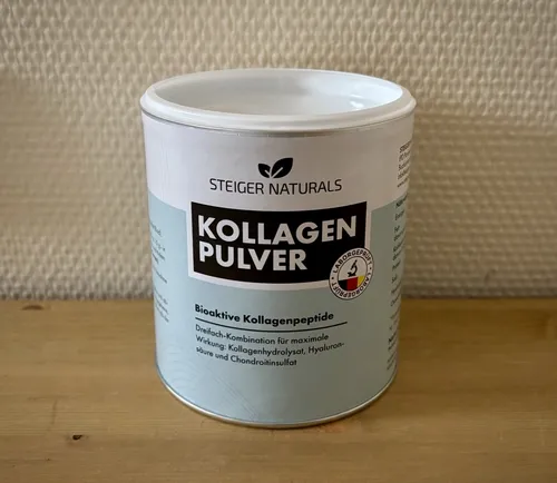 Collagen Pulver 300g mit Hyaluronsäure – Steiger Naturals - Hochwertiges Kollagenpulver zur Unterstützung der täglichen Pflege, ideal für Damen und Herren. Neutraler Geschmack, 300g für vielseitige Anwendung. Mindesthaltbarkeit bis 09/2026.