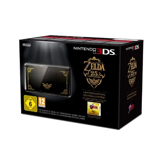 Nintendo 3DS 25th Anniversary Limited Edition Zelda Ocarina of Time - Handheld-Spielkonsole in limitierter Auflage, bietet ein einzigartiges Design und nostalgisches Spielerlebnis für Zelda-Fans.