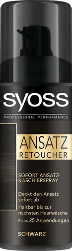 Syoss Ansatz Retoucher sofort Kaschierspray in Schwarz 120ml