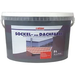 Wilckens Dachfarbe & Sockelfarbe 5 L - 5 Farben zur Auswahl - Hochwertige Außenfarbe für Dach und Sockel, matt und in 5 präzisen Farbtönen erhältlich - ideal für langlebigen Schutz und ansprechende Optik.