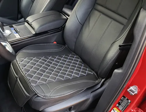 Sitzauflage Schwarz Kunstleder passend für Opel Adam OT408