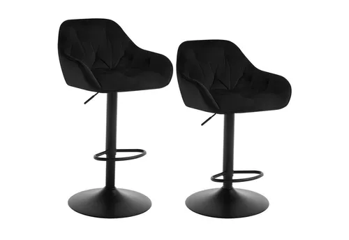 Woltu Barhocker - Höhenverstellbar, Drehbar mit Armlehnen - Stylischer Barhocker mit ergonomischem Design, höhenverstellbar von 62,5 cm bis 84 cm, ideal für Bars, Kücheninseln und Cafés. Bequem gepolstert mit atmungsaktivem Samt für langen Sitzkomfort.