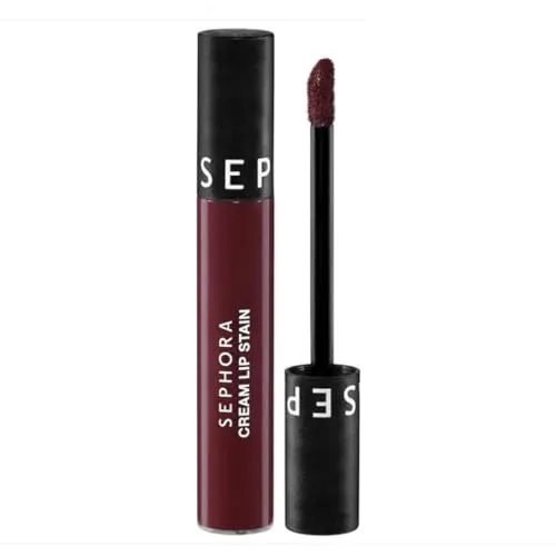 Sephora Collection - Cream Lip Stain - Samtiger Kussechter Lippenstift - Flüssiger Matter Lippenstift - cream Lip Stain-24 134 Plum Madness 5 ml