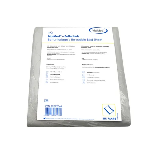 MaiMed Mehrweg-Bettschutz Bettunterlage 75x90cm - Matratzen- & Auflagen-Schutz mit erhöhtem Saugvolumen, waschbar und ideal für Inkontinenz, sorgt für hygienischen Schlafkomfort.