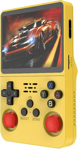 Avizar Retro-Konsole ProX 64 GB - 15.000 Spiele, 3,5'' HD-Display, Gelb - Die Avizar Retro-Konsole ProX vereint über 15.000 Spiele in einer kompakten Konsole. Mit einem 3,5-Zoll-HD-Bildschirm und plattformübergreifender Kompatibilität ist sie der perfekte Begleiter für nostalgische Gaming-Momente.