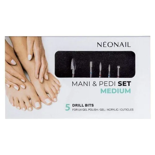 NEONAIL Fräser Bits Set Medium für Nagelfräser - Nail-Art Instrumente, hochwertiges Fräser Bits Set für präzises Feilen und Formen der Nägel, ideal für professionelle Maniküre.