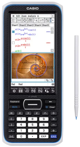 CASIO FX-CP400 - CAS-Grafikrechner - Schul & Grafikrechner mit hochauflösendem, berührungssensitiven Farb-Display und Computer-Algebra-System für intuitiven Mathematikunterricht.