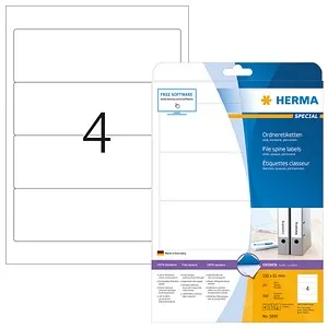 HERMA Ordneretiketten 5095 weiß, 25 Blatt