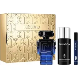 PACO RABANNE PHANTOM INTENSE SET - Herren Geschenkset mit 100 ml EDP, 10 ml und 150 ml Deospray für ein intensives Dufterlebnis, ideal zum Verschenken oder Selbstverwöhnen.