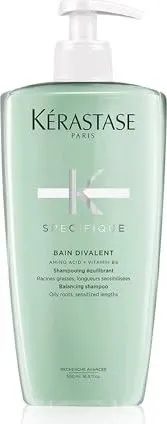 Specifique Bain Divalent 500ml - Shampoo für fettige Ansätze, reguliert die Talgproduktion und reinigt die Kopfhaut tiefenwirksam. Pflegt strapaziertes Haar und bringt Glanz zurück.