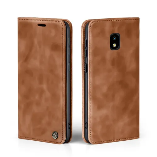 Handy Hülle für Samsung Galaxy J5 2017 Klapp Magnet Smartphone Cover Case Braun