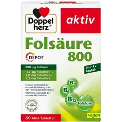 Doppelherz Folsäure 800 Tabletten für Schwangere und junge Mütter 60 TABL
