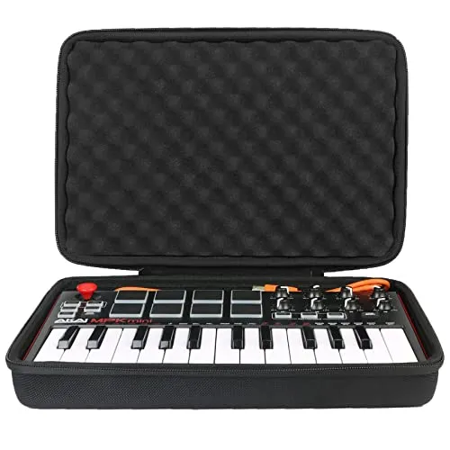 Khanka Tragetasche für AKAI MPK Mini MK3/MKII/Mini Play - Robuste Tragetasche für MIDI-Controller, schützt zuverlässig vor Stößen und Kratzern. Mit weichem Innenraum und praktischem Reißverschluss für einfachen Zugang. Ideal für den mobilen Einsatz.