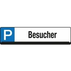 Parkplatzschild mit Wunschtext - Individuelle Parkplatz-Reservierungsschilder im Set mit Wandhalterung und Montagematerial. Frostbruchsicher und UV-geschützt für dauerhafte Sichtbarkeit.