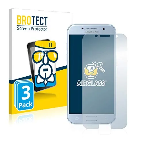 BROTECT 3 Stück Schutzglas für Samsung Galaxy A5 2017 Schutzfolie Panzer Folie Glas[Extrem Kratzfest 9H, Anti-Fingerprint, Ultra-Transparent]