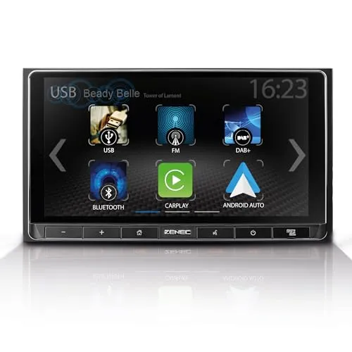 ZENEC Z-N538 – 2-Din Autoradio mit 6,75" Touchscreen - Digital Media-Receiver mit Wireless Android Auto und Apple CarPlay für kabellose Smartphone-Navigation und Musikstreaming, ideal für PKWs und Wohnmobile.