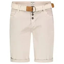 Stitch & Soul Damen Bermuda - Damen Hosen, aus weichem Baumwoll-Stoff mit 2% Elasthan für perfekten Tragekomfort, ideal für Freizeitaktivitäten, inklusive stylischem geflochtenen Gürtel.