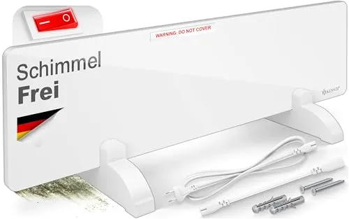 KESSER® Schimmel Infrarotheizung 50W - Spezialputzmittel zur effektiven Schimmelbekämpfung ohne Chemie. Mit Infrarotwärme trocknet sie feuchte Wände nachhaltig und energiesparend.