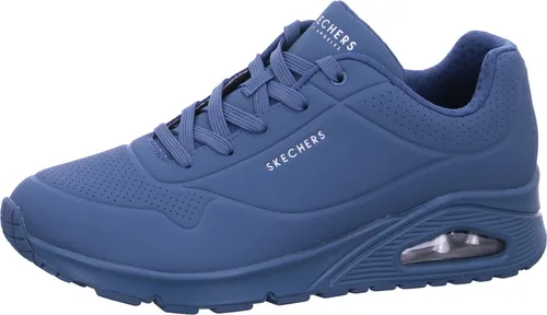 Skechers Damen UNO Stand ON AIR Sneaker, Blau Dark, 40 EU - Damen-Sneaker mit keilförmiger Passform und verstecktem Absatz für zusätzlichen Komfort. Das perforierte Obermaterial sorgt für Atmungsaktivität und Stil.