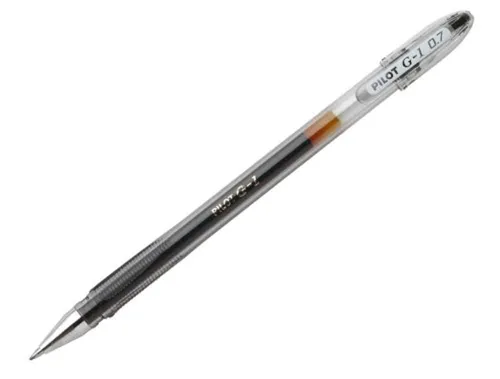 Pilot G107 Gel Ink Rollerball Pen with 0.7 mm Tip - Black (Pack of 12) Black 1 c