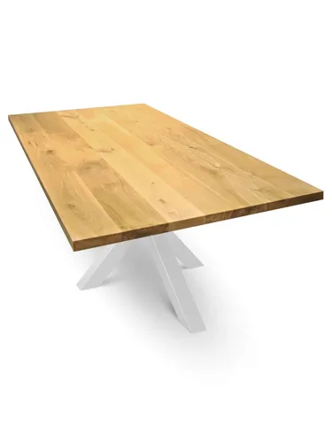 Massive Eichen Tischplatte 240 x 100cm - Zubehör für Möbel: Individuelle Tischplatte aus massiver Eiche, stabil und langlebig dank integrierter Gratleisten. Jedes Stück ein Unikat mit einzigartiger Maserung.