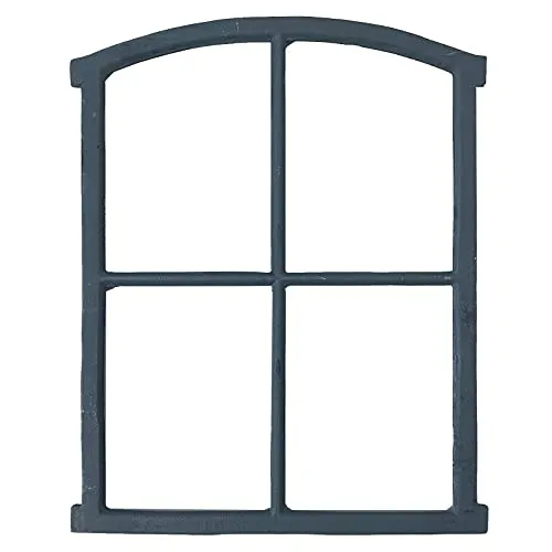 Aubaho Dekoobjekt Fenster grau - Scheunenfenster aus Gusseisen - Deko-Objekte: Wunderschönes, historisches Scheunenfenster aus Gusseisen, vielseitig einsetzbar für Dekoration, Verglasung oder als Spiegel. Maße: 48 x 64 x 2cm.