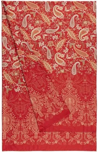 Bassetti MONNALISA Foulard 100% Baumwolle Rot R1 180x270 cm - Bettdecken, hochwertiges Granfoulard aus 100% Baumwolle, vielseitig einsetzbar als Überwurf oder Tischdecke, pflegeleicht und farbbeständig bei 60°C Maschinenwäsche.