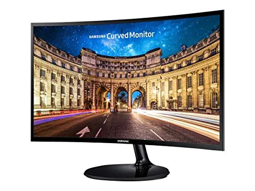 Samsung C24F390 23,5 Zoll Curved Monitor - 24 Zoll gebogener LED-Monitor mit Full HD 1920 x 1080 für ein immersives Seherlebnis, ideal für Gaming und Multimedia.