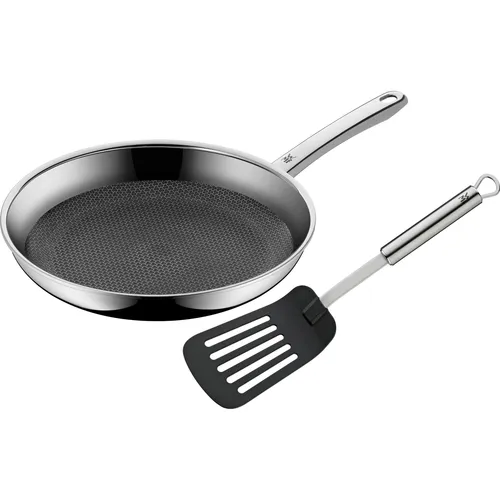 WMF Edelstahlpfanne 28cm - Profi Resist Induktion - Hochwertige Bratpfanne mit Antihaftbeschichtung, ideal für gesundes Kochen und müheloses Wenden. Perfekt für alle Herdarten, inkl. Induktion.