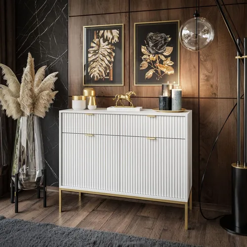 CORTADO GOLD Kommode KSZ104 mit Schubladen weiß