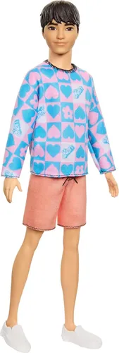 Mattel DWK44; HRH24 - Barbie Ken Fashionista Puppe - Blue and Pink Sweater