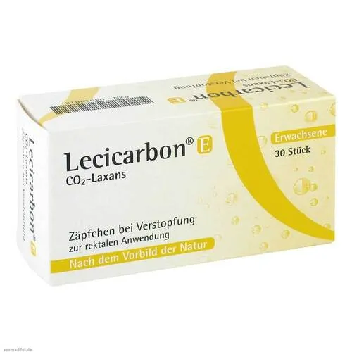 Lecicarbon E CO2-Laxans 30 ST - Praktische Zäpfchen zur kurzfristigen Anwendung bei Stuhlverstopfung. Ideal für schnelle Erleichterung und einfache Handhabung bei Bedarf.