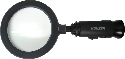 Kunzer Handlupe mit LED-Beleuchtung 7LL01 - Elektrogeräte – Praktische Handlupe mit einer großen Linsengröße von 90 mm und integrierter LED-Beleuchtung für optimale Sichtbarkeit.
