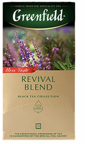 GREENFIELD  REVIVAL BLEND 25 Teebeutel Aromatisierter Schwarzer Tee