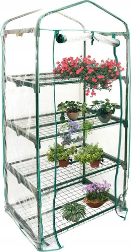 Mini-Garten-Gewächshaus für Balkon – 4-stufiges Foliak XL - Praktisches 4-stufiges Mini-Gewächshaus aus robustem PVC, ideal für Balkon und Garten. Schützt Ihre Pflanzen vor Witterungseinflüssen und ermöglicht optimales Wachstum im Sonnenlicht.