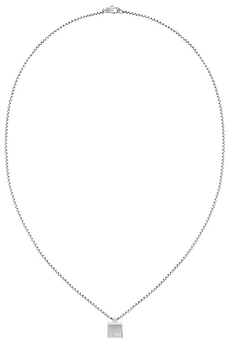 Calvin Klein Halskette für Herren MINIMALISTIC SQUARES aus Edelstahl - Ketten für Herren mit modernem Design aus Edelstahl, 61 cm lang und mit graviertem Calvin Klein Logo, ideal für stilbewusste Männer.