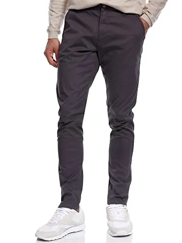 Indicode Herren Cherry Chinohose Stretchhose | Dk Grey, 32/34 - Wanderhosen mit hoher Baumwollqualität und anpassungsfähigem Stretch für optimalen Komfort und lässigen Stil. Perfekt für einen modernen Auftritt im Sommer!