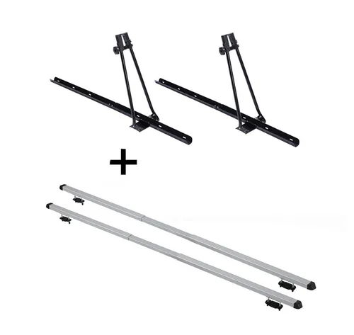 VDP Dachträger (Für Ihren Alfa Romeo 159 Sportwagon (5Türer) 06-13, Fahrradträger und Dachträger im Set), 2x Fahrradträger ORION + Dachträger RAPID kompatibel mit Alfa Romeo 159 Sportwagon (5Türer) 06-13