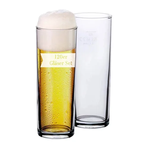 Van Well Kölschglas 0,2 l - 120er Set Großpack - Gläser & Glaswaren, spülmaschinenfestes Bierglas-Set für gesellige Anlässe und Feierlichkeiten, ideal für Kölsch-Fans.