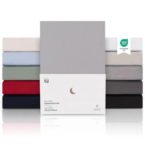 Blumtal® Premium Topper Spannbettlaken 180x200cm - Oeko-TEX zertifiziert - Spannbetttuch 180x200 aus 100% Baumwolle, atmungsaktiv und fusselfrei, ideal für Topper bis 10cm Höhe, pflegeleicht und langlebig.