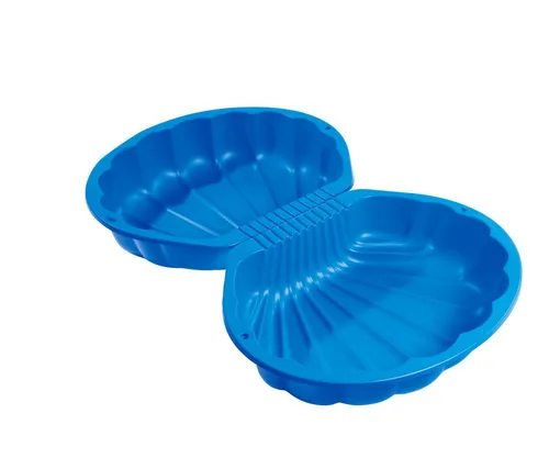 BIG Sand and Water Clam Blue - Outdoor Spielzeug für Kinder ab 18 Monaten, 2-in-1 Sand- und Wasserspiel, fördert motorische Fähigkeiten und bietet vielseitigen Spielspaß im Garten oder auf dem Balkon.