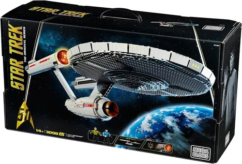 MEGA BLOKS DPH83 STAR TREK NCC-1701 U.S.S. Enterprise - Konstruktionsspielzeug für Star Trek-Fans, 3098 Teile für detailgetreuen Bau des legendären Raumschiffs U.S.S. Enterprise™.