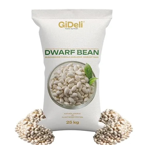GiDeli Weiße Bohnen 25kg – Premium Qualität für die Küche - Vielfältige Einsatzmöglichkeiten in der Gastronomie: GiDeli Weiße Bohnen sind ideal für Suppen, Eintöpfe und Salate. Hochwertige Zutaten für eine bewusste Ernährung, perfekt für Großküchen und Catering.