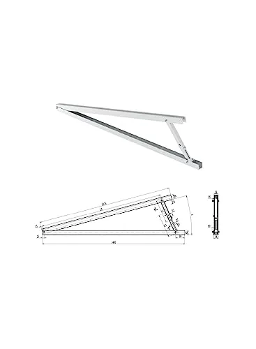 Verstellbarer Winkel für Schienensystem zur Montage von Solarmodulen