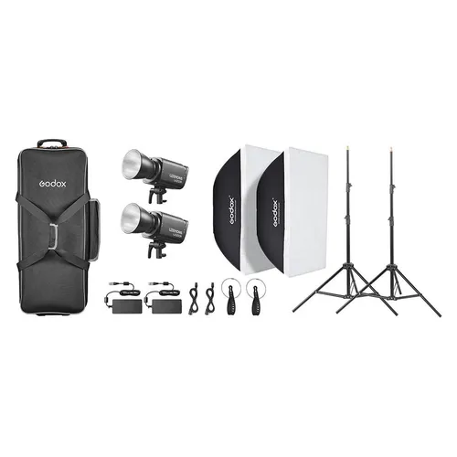 Godox LA300R K2 black - Kit 2 x LA300R/Softbox/Light Stand + 1 x Bag (Videoleuchte) (D299591)