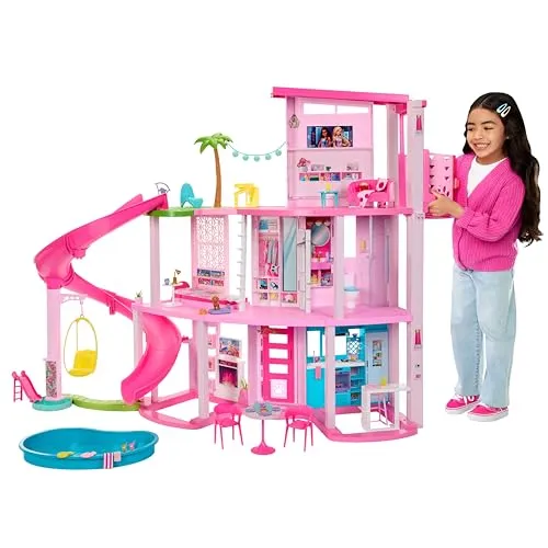 Barbie Traumvilla (HMX10) - Puppenhaus für kreative Spielabenteuer, fördert die Fantasie und das Rollenspiel