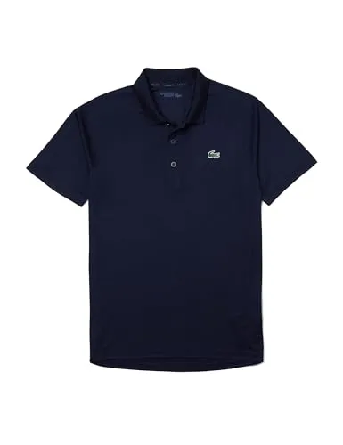 Lacoste Herren Polo-Shirt Kurzarm DH3201, Männer Polo-Hemd,3 Knopf,Regular Fit,Blau,4 (M)
